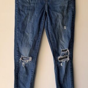 Levi's Dark Blue Distressed Skinny Jeans